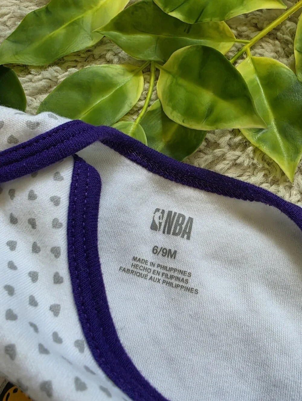 Baby Girl White Lakers Onesie (6-9 Months)